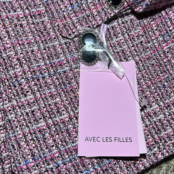 Avec Les Filles Single-Breasted Tweed Blazer Relaxed - Picture 9 of 11